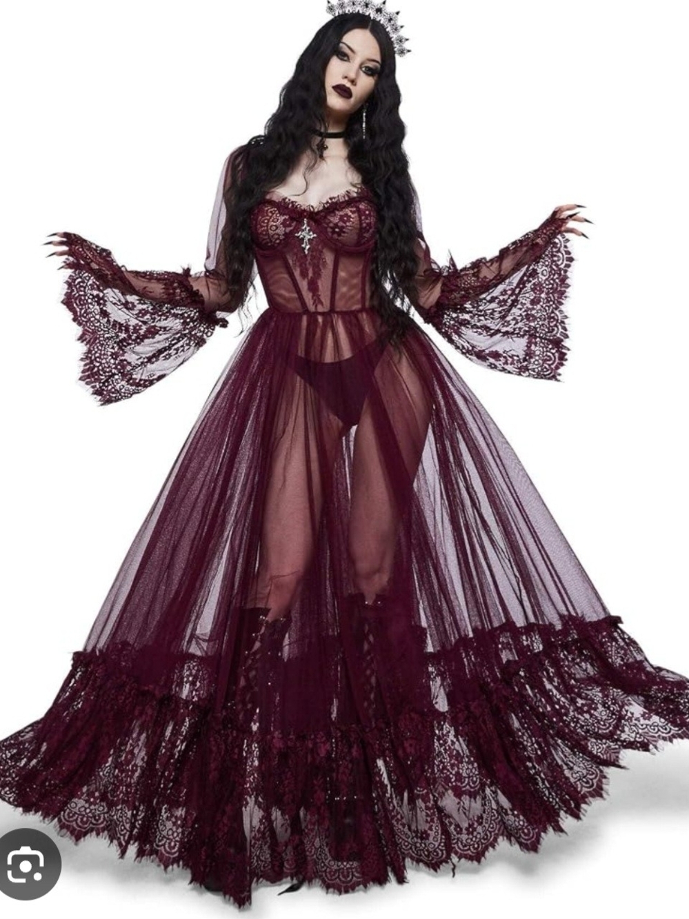 Dolls Kill - Widow - Dance With Death Dress Gown - Size L